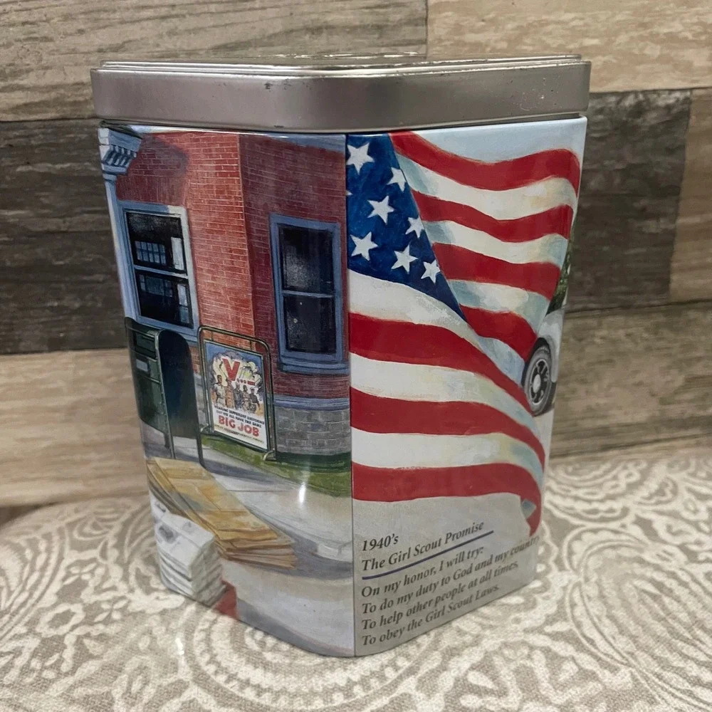 2004 Ashdon Farms Girl Scout Tin 1940s Promise Collectible Commemorative